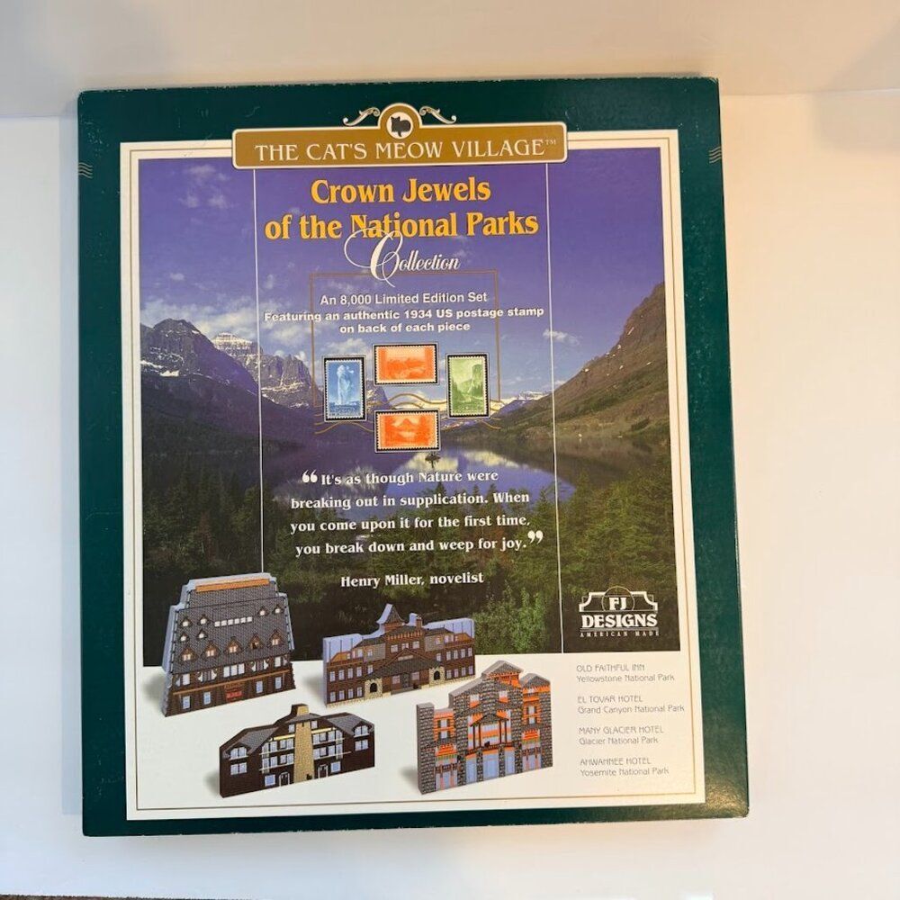 THE CAT'S MEOW VILLAGE-CROWN JEWELS OF THE NATIONAL PARKS COLLECTION -NEW